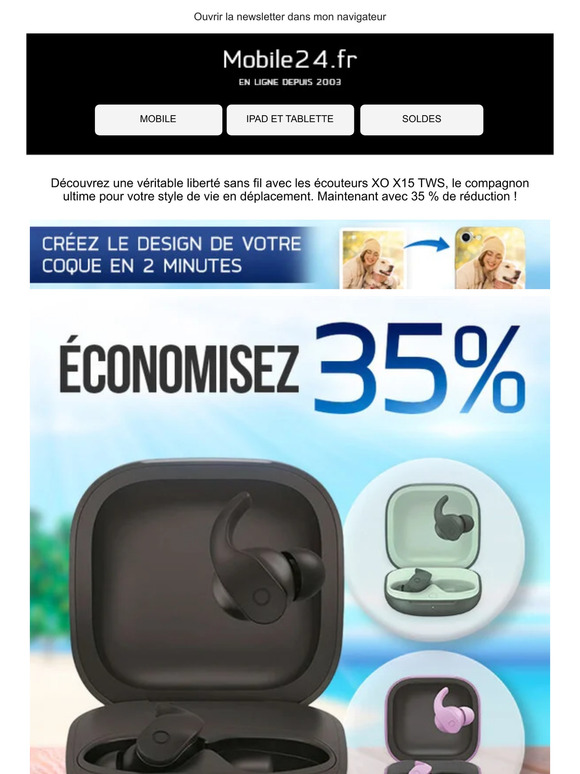 Nouveaux écouteurs XO à 35 % de réduction !