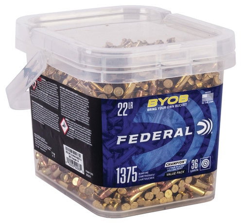 Federal Small Game Target BYOB 22LR 36gr, Copper-Plated Hollow Point, 1375/Bucket