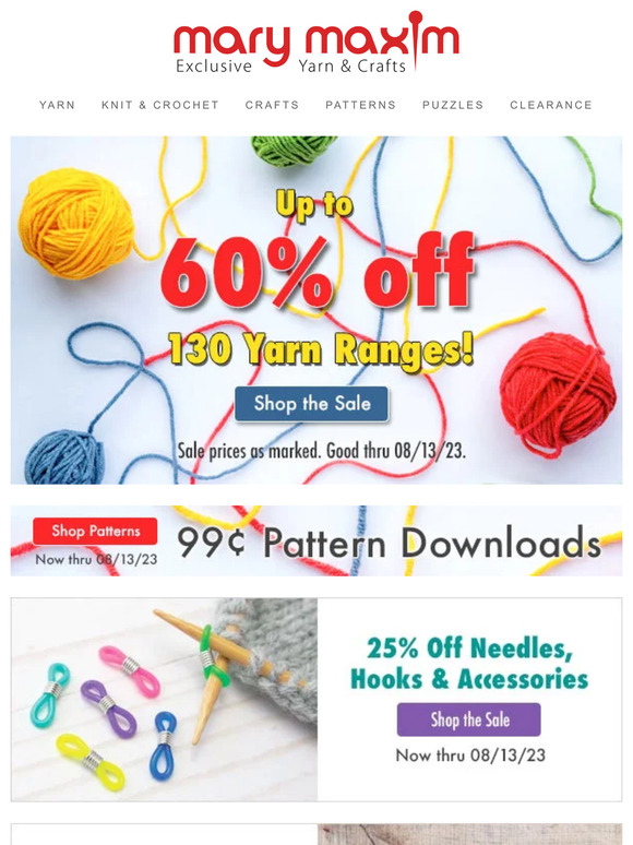 Up to 60% Off Yarn - 2 Days Left
