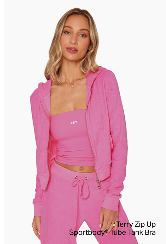 TERRY ZIP UP AND SPORTBODY® TUBE TANK BRA