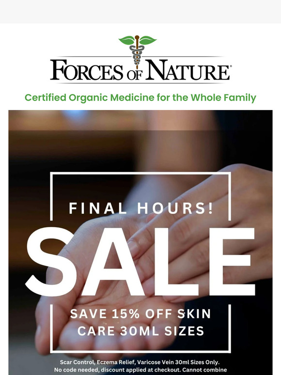 Natural Skin Care - Just Hours Left to Save