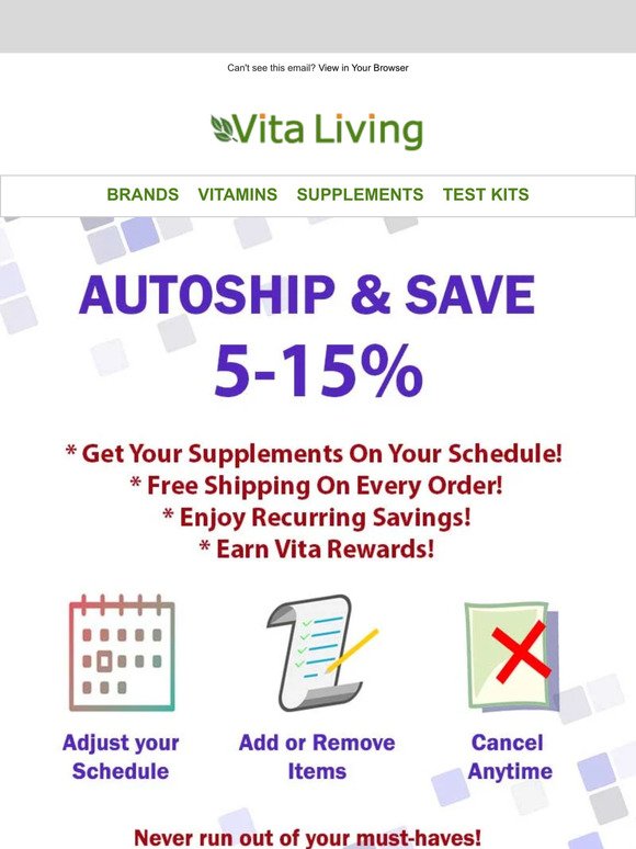 Save Extra With Autoship