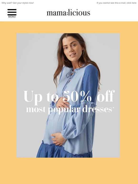 Up to 50% off most popular dresses*💃🏼