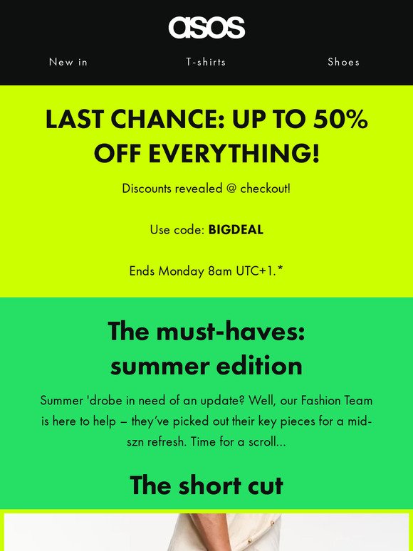 Last chance: up to 50% off everything 🫨