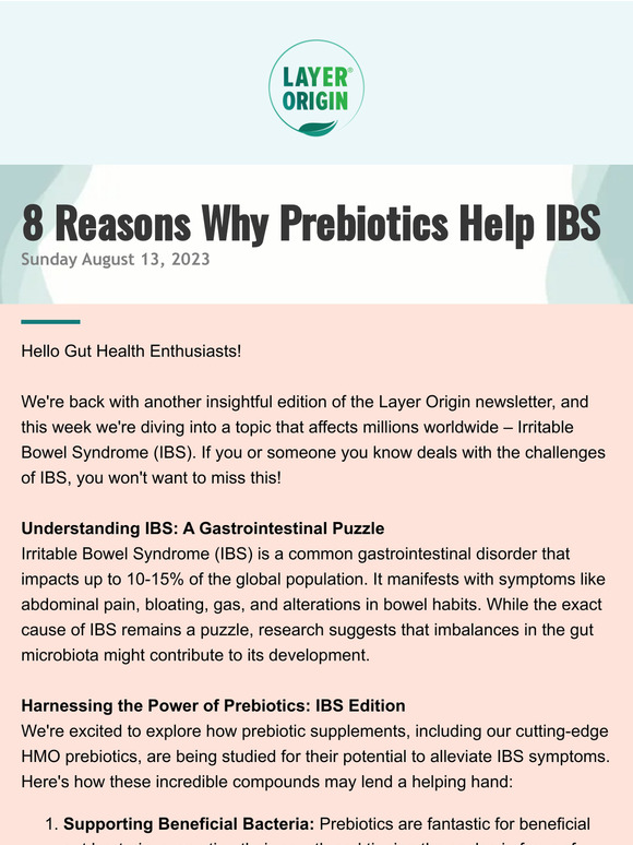 Layer Origin Nutrition 8 Reasons Why Prebiotics Help IBS ft. Layer