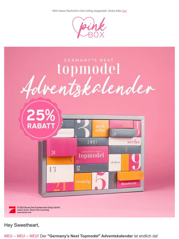 Spannende Germany Next Topmodel Adventskalender Bilder