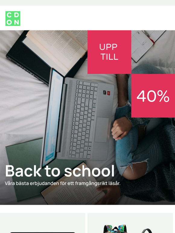 Skolstart! Upp till 40% rabatt