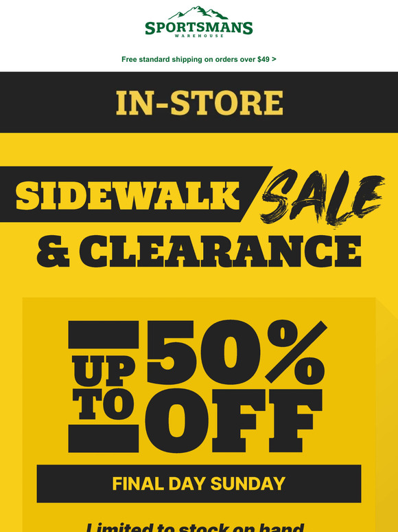Sportsman's Warehouse Sidewalk Sale & Clearance Ends Today! Milled