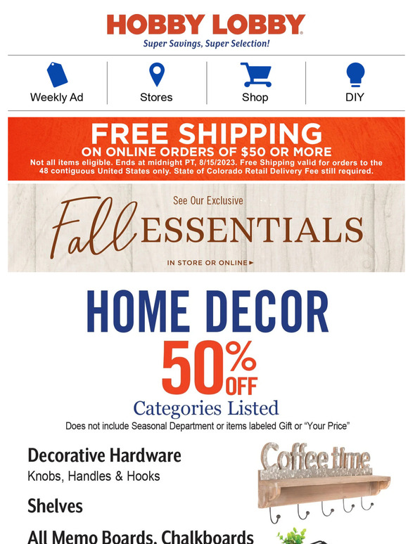 Hobby Lobby Happy Sunday, Happy Shopping! Milled