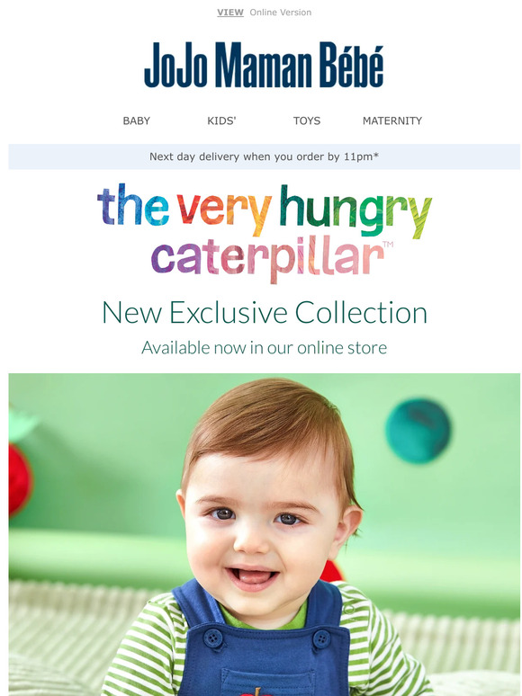 JoJo Maman Bebe IE The Very Hungry Caterpillar collection is back Milled