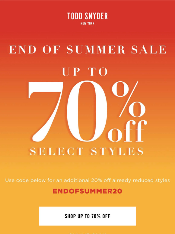 Tick Tock…Up To 70% Off Won’t Last