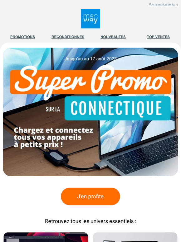 Super promo sur la connectique