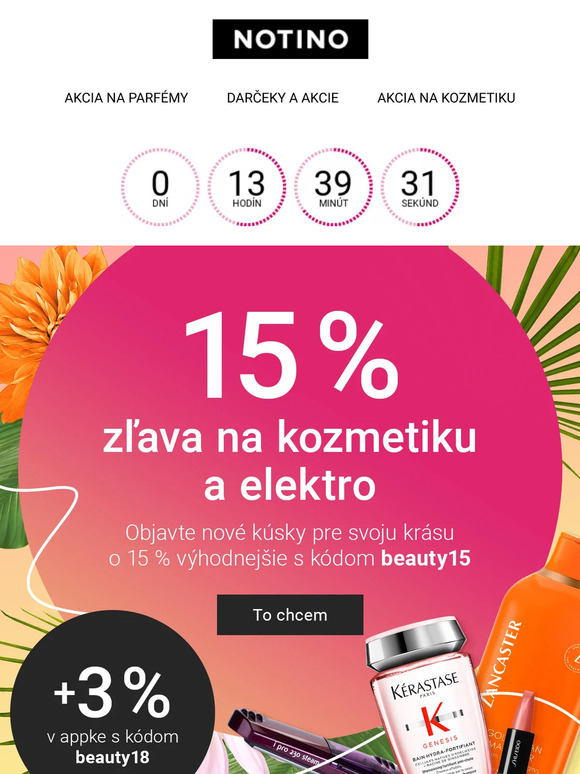 💄Posledná šanca chytiť až 18 % zľavu na kozmetiku a elektro!