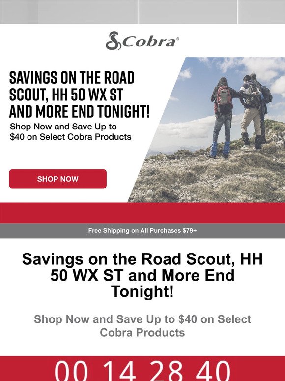 Savings on the Road Scout, HH 50 WX ST and More End Tonight!
