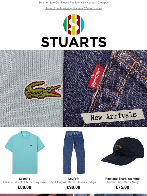 New Season Collections & This Week's Arrivals at Stuarts 👌