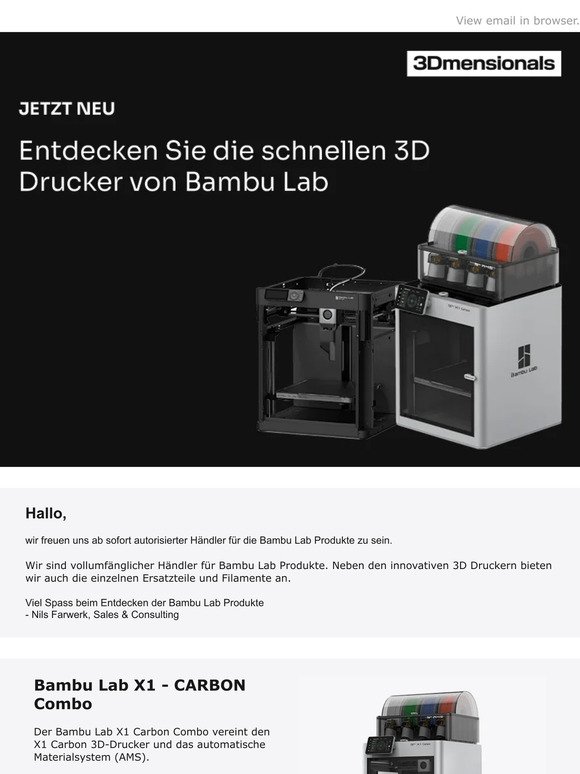 Jetzt Neu: Bambu Lab 3D Drucker & Zubehör
