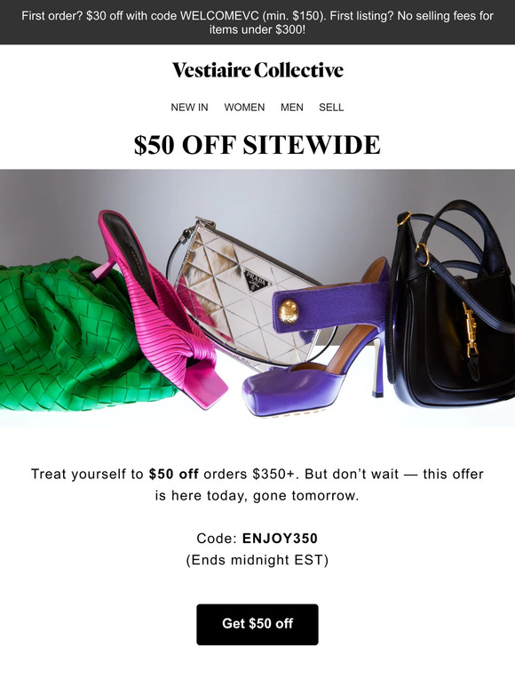 $50 Exclusive Vestiaire Collective Coupon