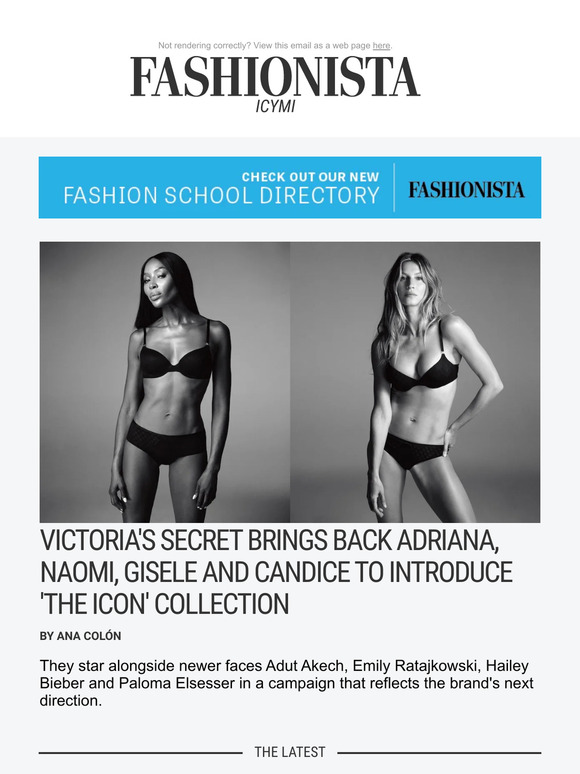 Fashionista Icymi Victorias Secret Brings Back Adriana Naomi