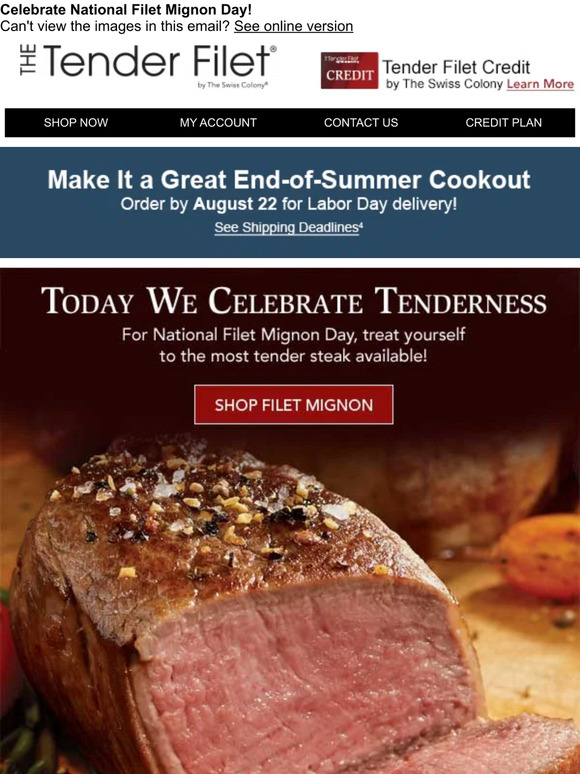 Tender Filet Enjoy a Day of Total Tenderness Milled