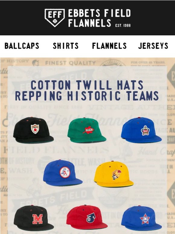 Detroit Stars NLB Mossy Slate Fitted Ballcap - Ebbets Field Flannels