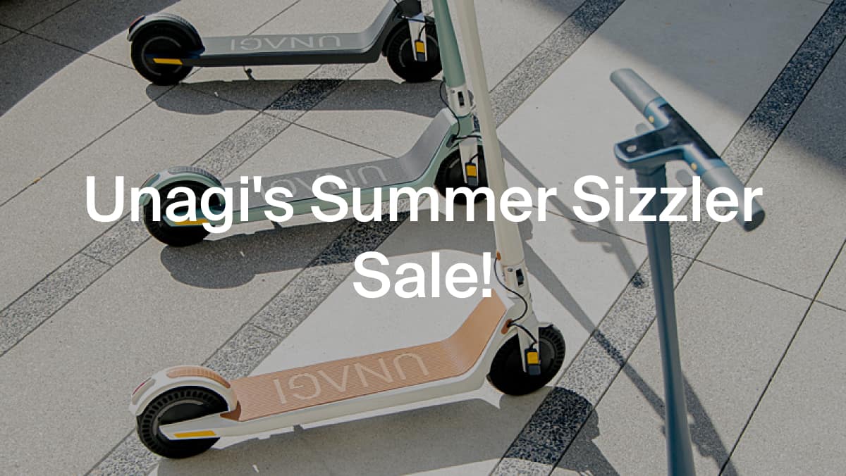 Unagi Scooters ☀️ Summer Sizzler Sale Save 350 with 2 free months + free accessories + free