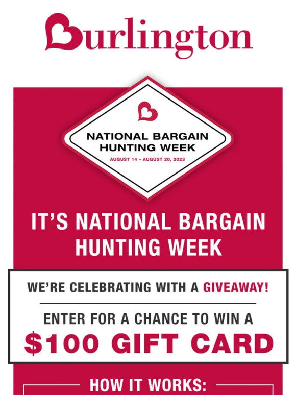 Burlington Bargain Hunter Week Is On: Aug 14. - 20, 2023 - The