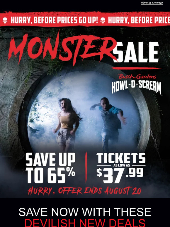 SeaWorld Parks 💀 Sale Extended HowlOScream Tickets for as low as