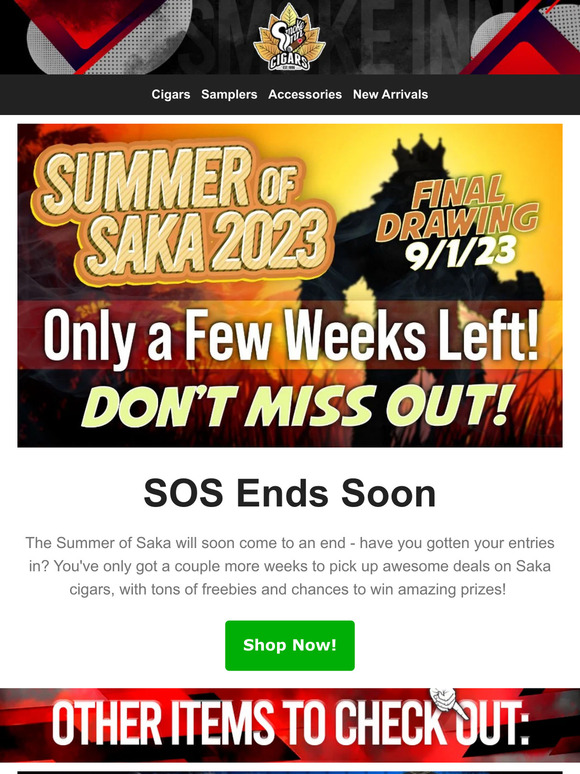 Summer of Saka Ends Soon