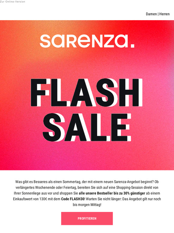 ⚡ Flash-Sale: -30% ab einem Einkaufswert von 130€