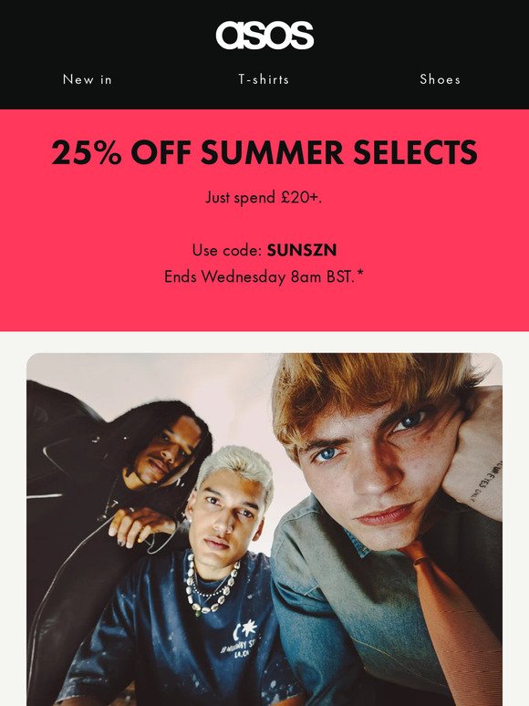 25% off summer selects 🥵