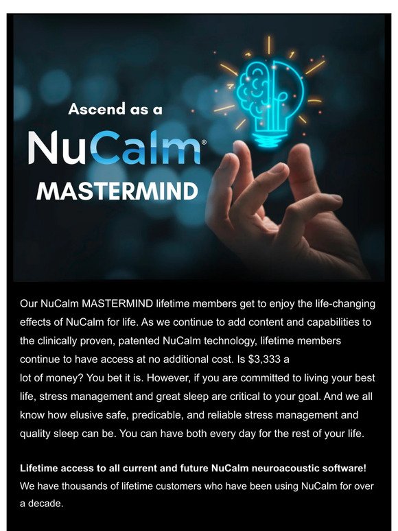 NuCalm Mastermind Series  Elevate Your Mind with Expert Insights
