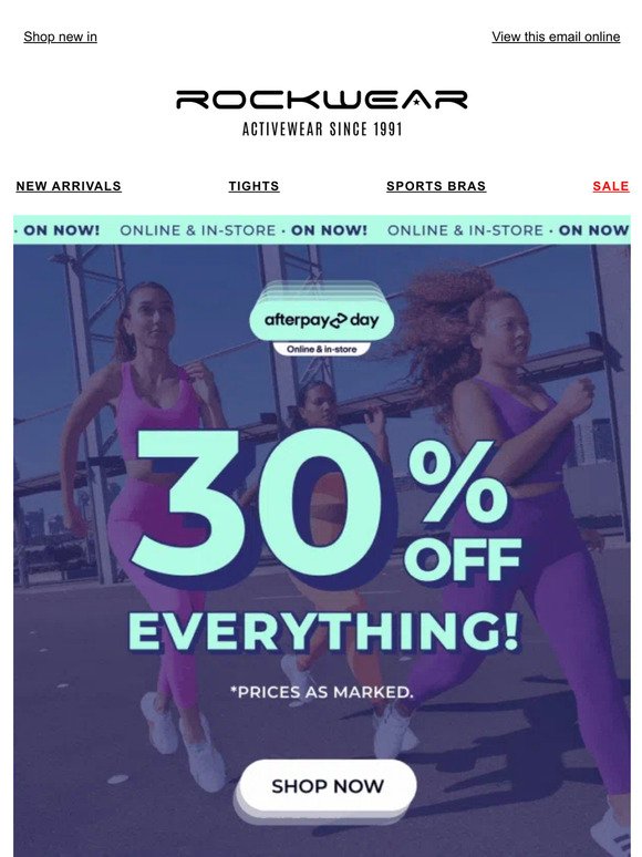 30% OFF EVERYTHING 🤩