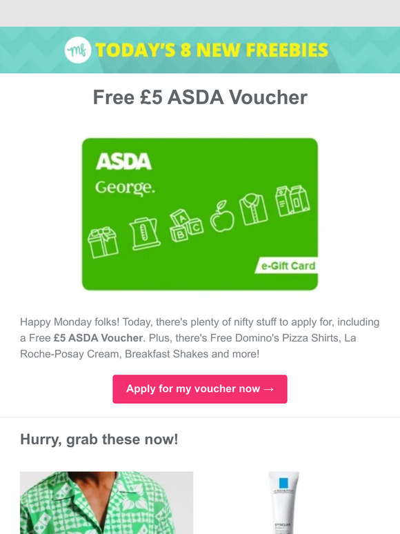 MagicFreebies Free £5 ASDA Voucher Milled