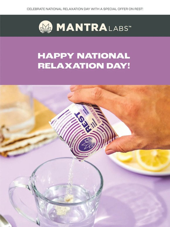 National Relaxation Day! Relax and Unwind with 40% OFF on Rest!