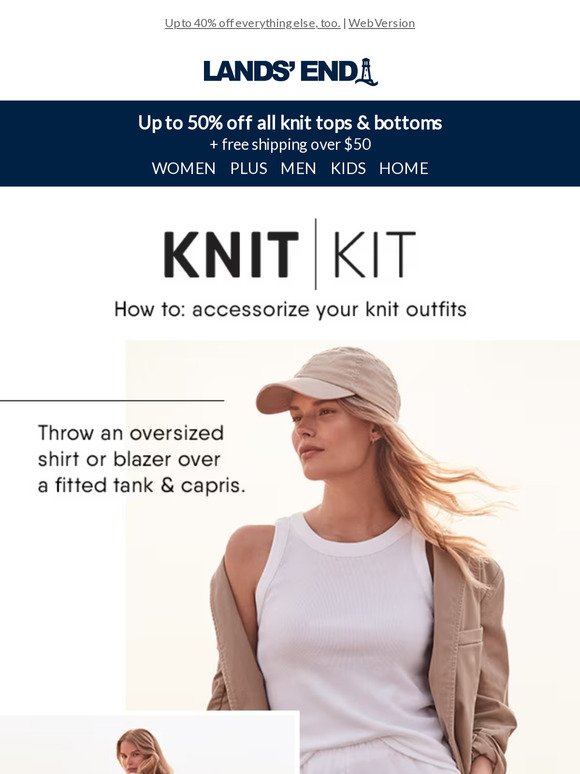 Last day! Up to 50% off knit tops & bottoms