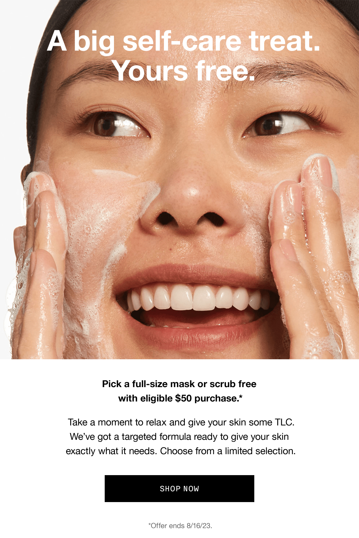 Clinique Time for some TLC! Free mask or scrub with 50 purchase. Milled