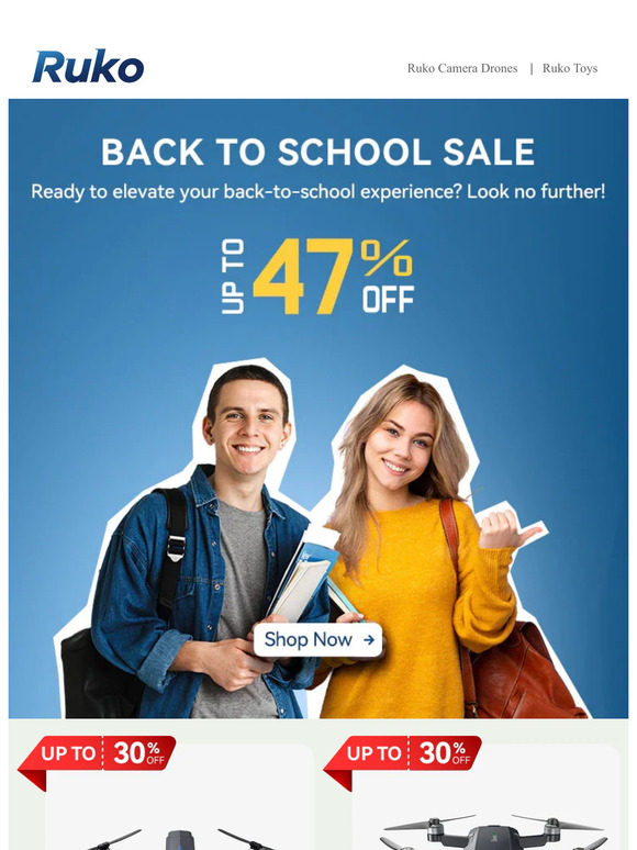 🎒72 HOURS COUNTDOWN | Up to 47% Off on Ruko Drone Store | Savings on Back To School Must