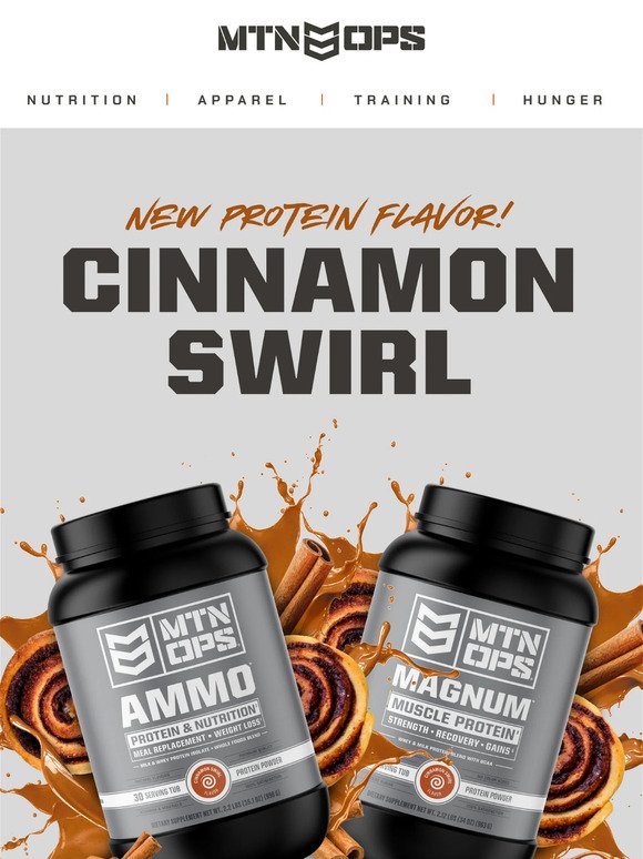 Free Shaker with Purchase of AMMO or MAGNUM Cinnamon Swirl Flavor