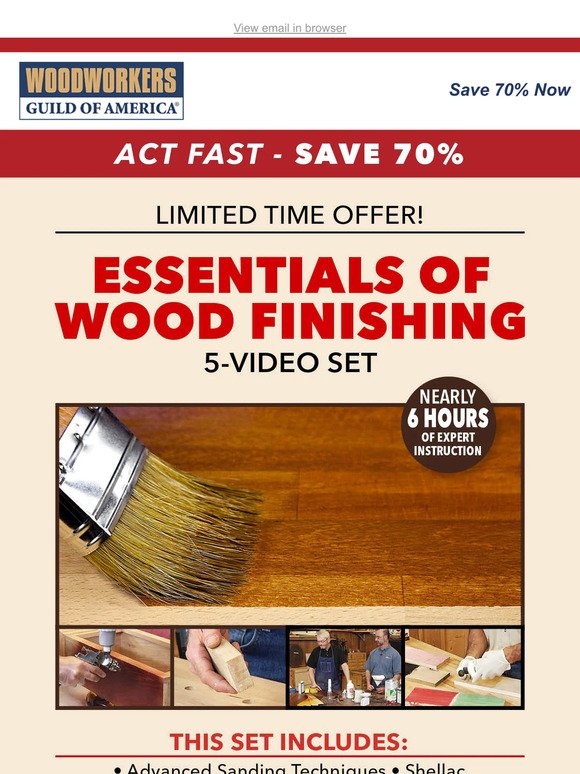 Carve, Create, Finish: 70% Off Wood Finishing Box Set!