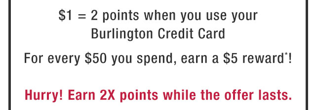 Burlington Coat Factory: 2x Points For A Limited Time With A Burlington ...