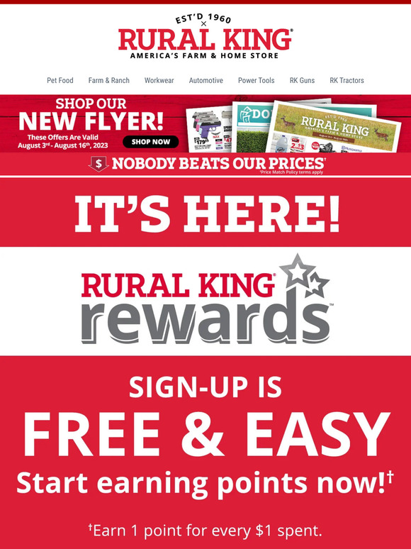 Rural It's Finally Here Rural King Rewards! It's Free to