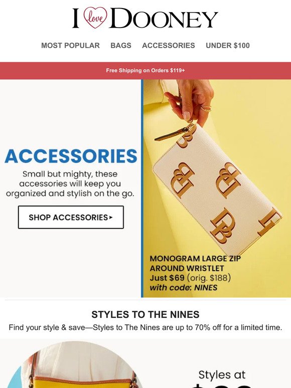 ILoveDooney sale: Get Dooney & Bourke purses for 70% off sitewide
