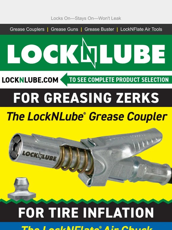 LockNLube—The Locking Coupler Company! 🔒