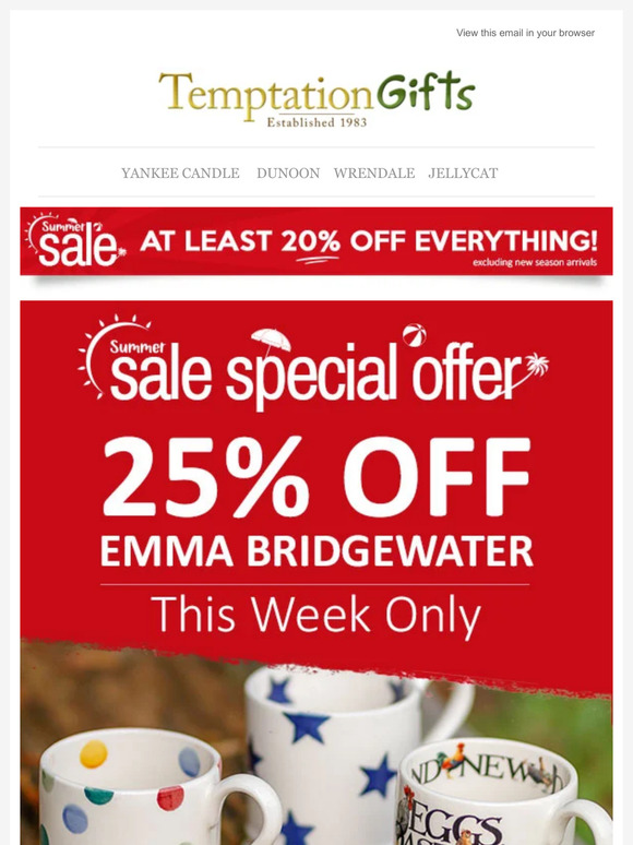 Get 25% OFF Emma Bridgewater This Week Only!
