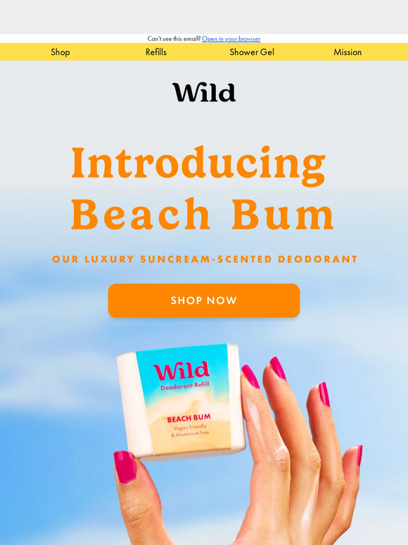 Introducing Beach Bum: the deodorant that smells like premium sun cream!