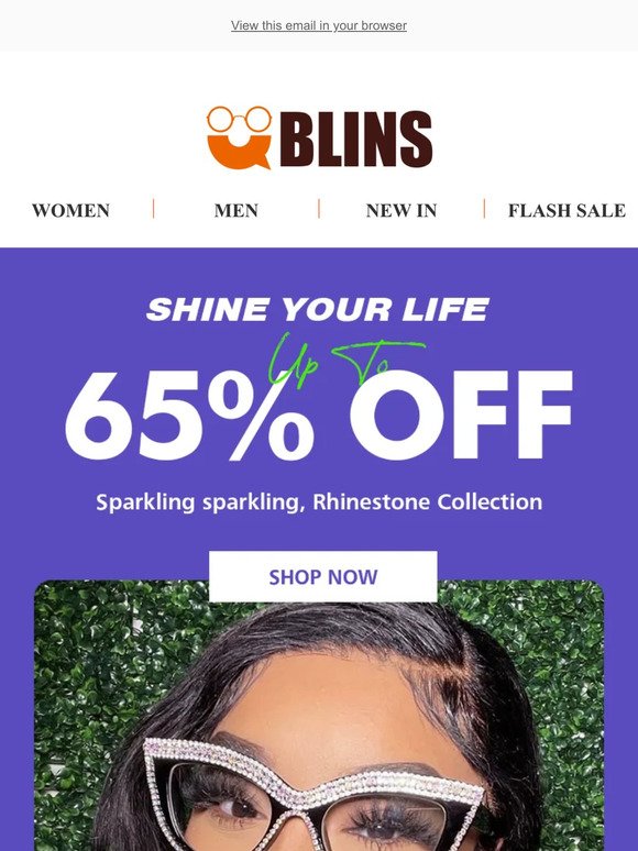 Rhinestone Glasses💎: the prettiest accessory this season!🎖️ >> UP to 65% OFF💥