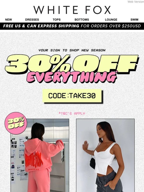 30% OFF YOUR FAVES BABE 💋