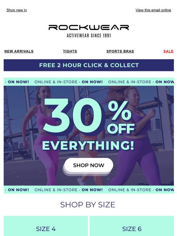 Shop Your Size For Less!