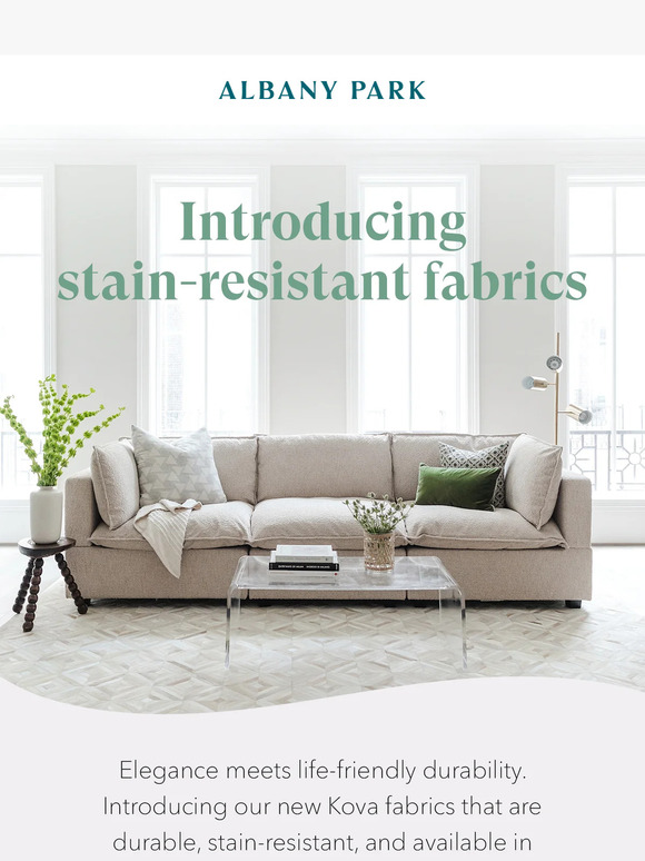Albany Park Introducing stainresistant fabrics Milled
