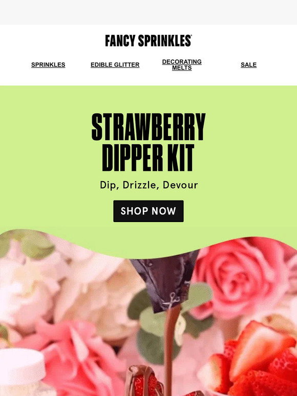Fancy Sprinkles: Start Slicing: Strawberry Dipper Kit | Milled